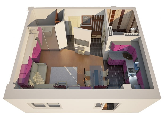 diseño de un apartamento de 40 metros cuadrados