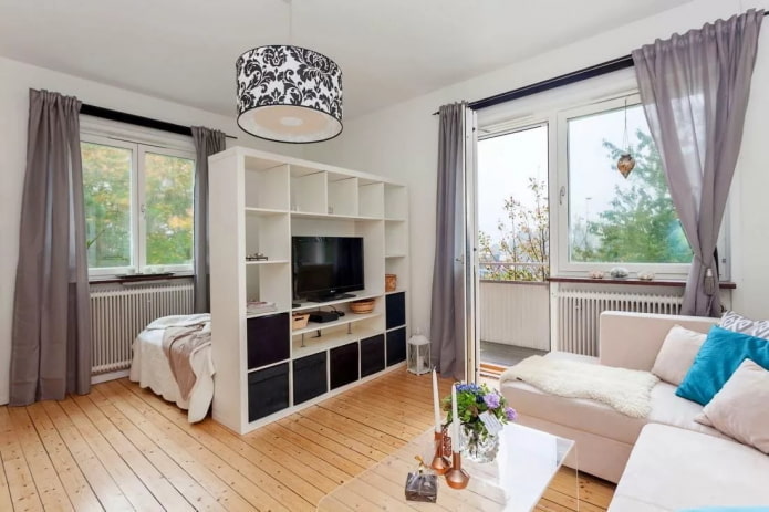 Zonificación de un apartamento de 40 metros cuadrados