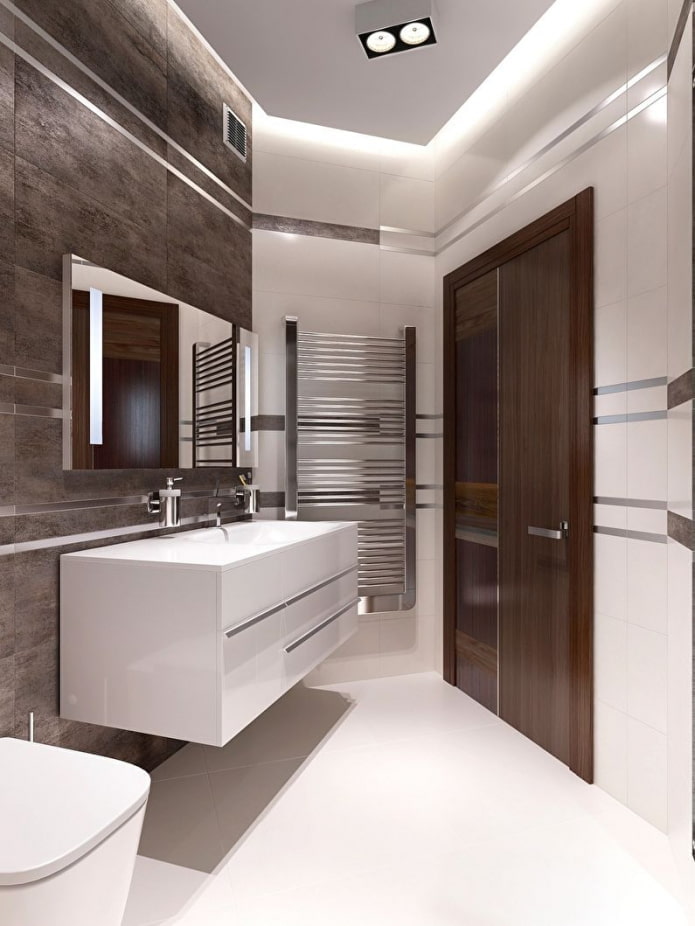 Diseño de baño en el interior de un apartamento de 40 metros cuadrados
