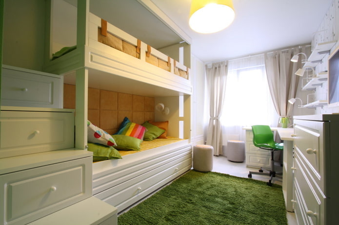 Diseño de habitación infantil en el interior de un apartamento de 40 metros cuadrados