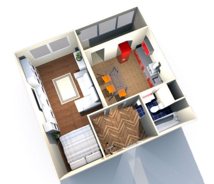 Apartamento de una habitación de 42 m²