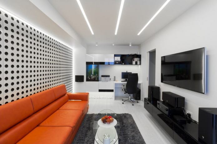 Alta tecnología en un apartamento de dos habitaciones de estilo europeo