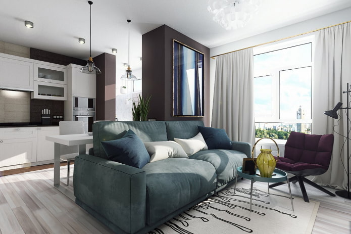 interior de un apartamento de dos habitaciones de 10 metros cuadrados