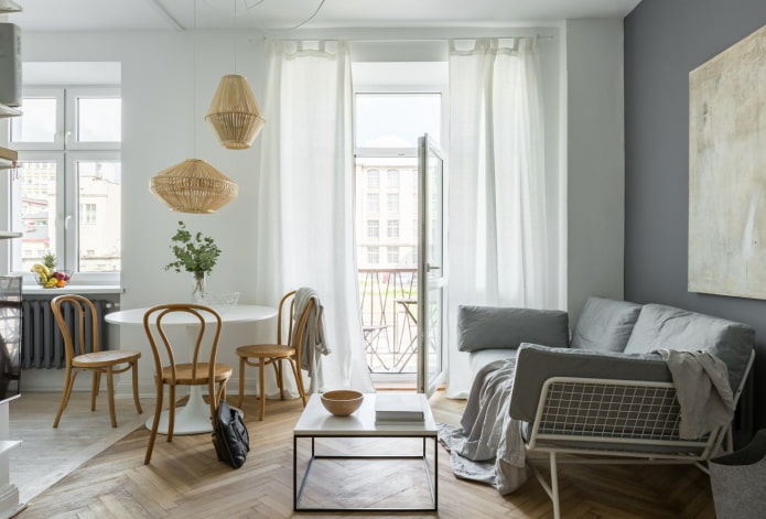 Diseño de interiores de un apartamento de 45 metros cuadrados