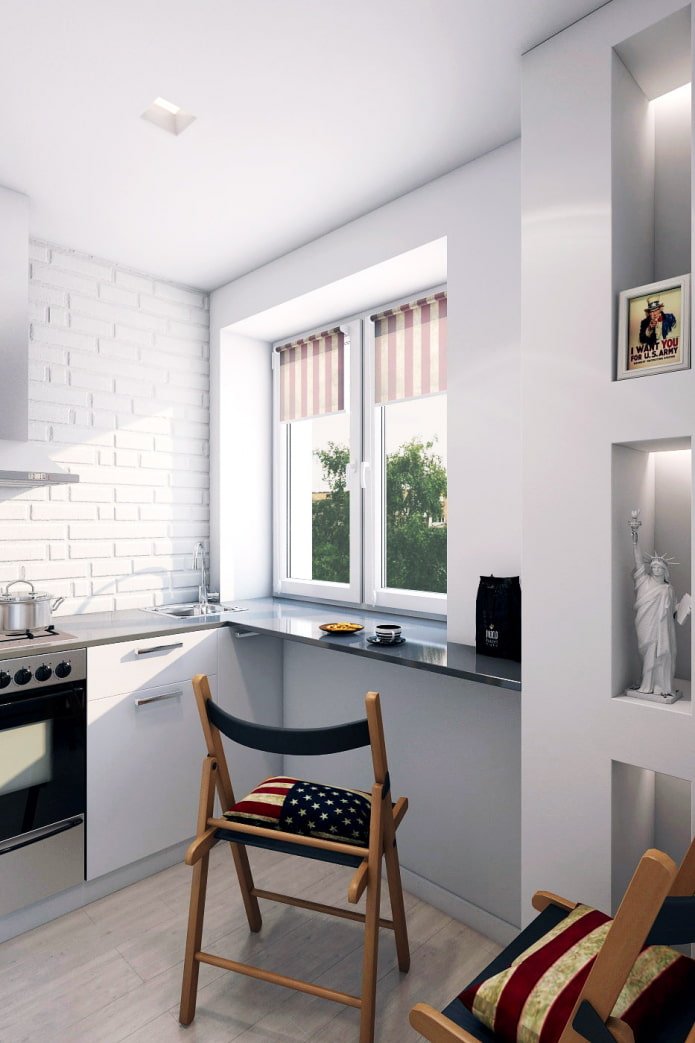 Comedor en un apartamento de 46 m