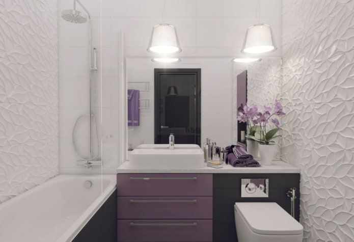 Baño en un apartamento de 46 m²