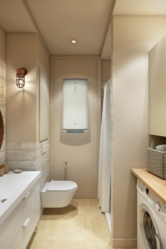 Baño en tonos beige