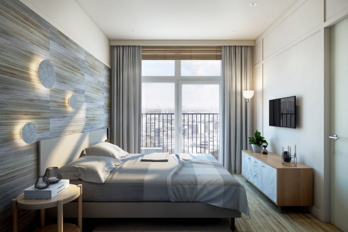 Dormitorio en un apartamento de 46 m²