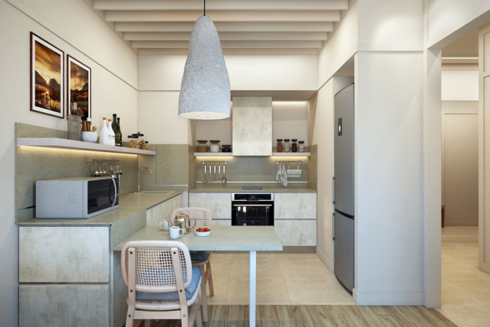 Cocina en un apartamento de 46 m²