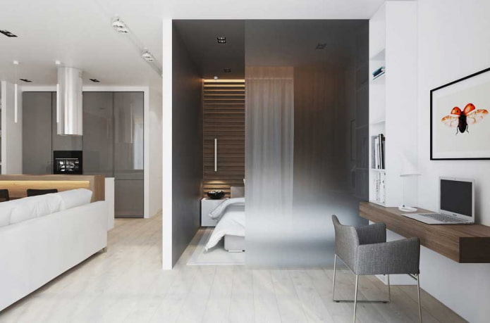 interior de un apartamento tipo estudio de 50 metros cuadrados