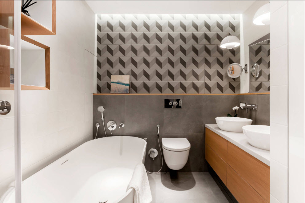 Interior de baño en un apartamento de 50 metros cuadrados