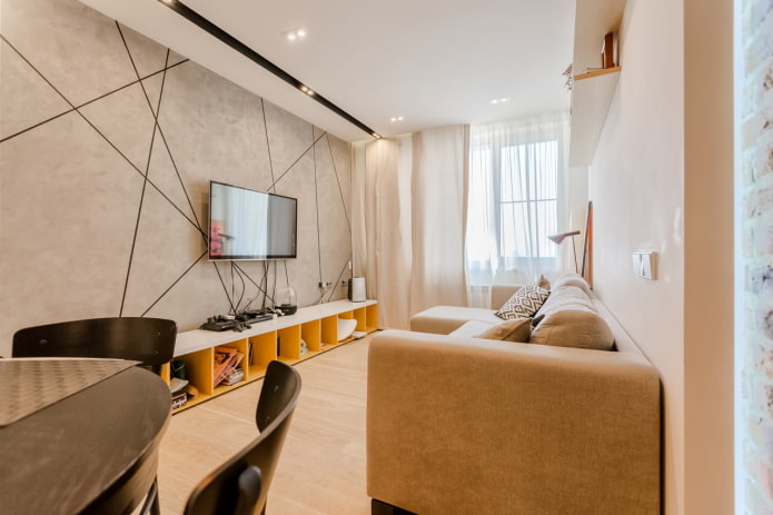 Interior de un apartamento de 50 metros cuadrados