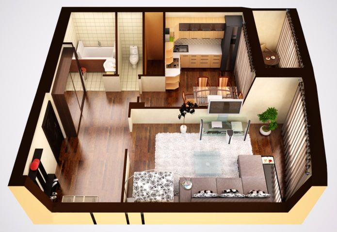Apartamento de una habitación