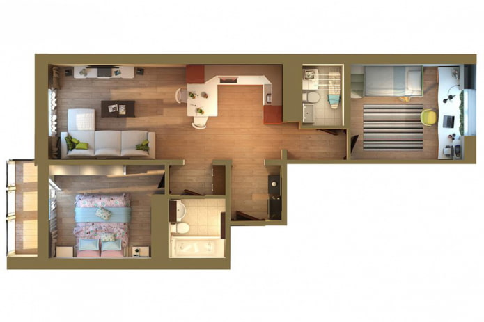 Apartamento de tres habitaciones