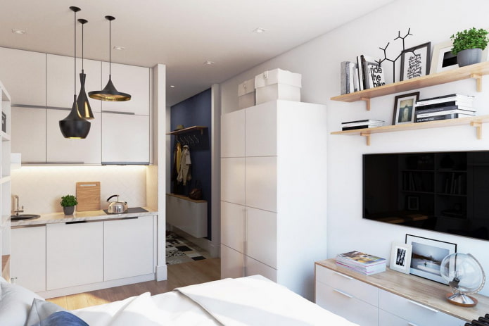 muebles en el interior de un estudio