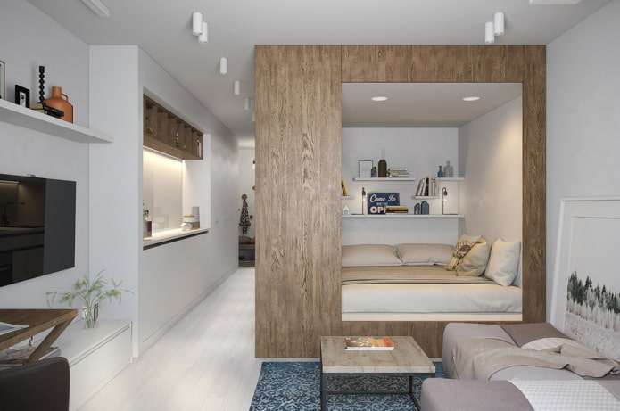 Dormitorio en el interior de un estudio