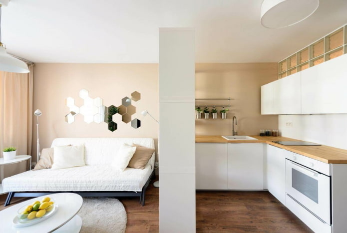 cocina en el interior de un estudio