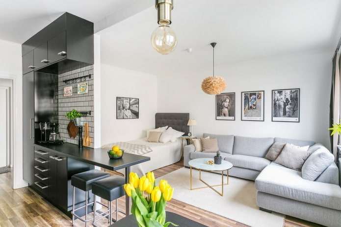diseño interior de apartamentos tipo estudio