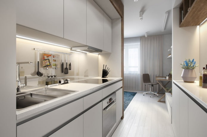 cocina en el interior de un estudio