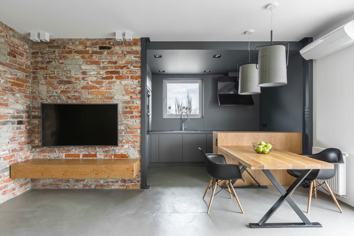 Interior de un apartamento tipo loft