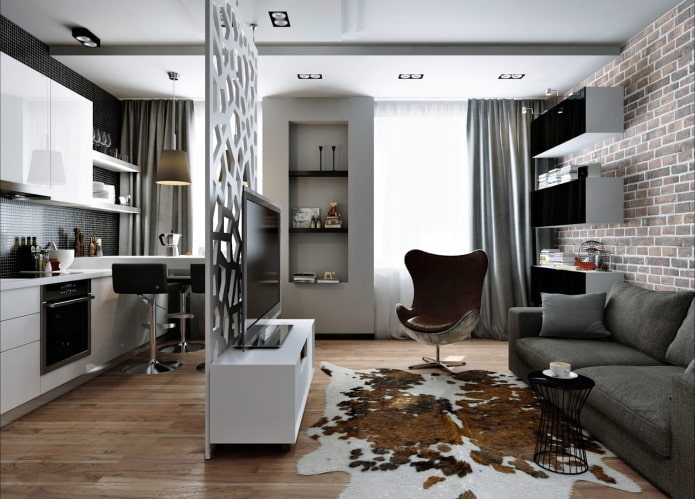 Interior de un apartamento tipo loft