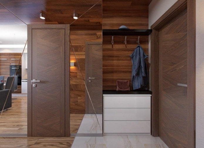 Pasillo en el interior de un apartamento tipo estudio