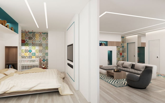 Rincón infantil en el interior de un estudio