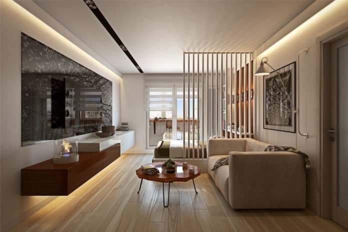 Interior de un estudio con una ventana