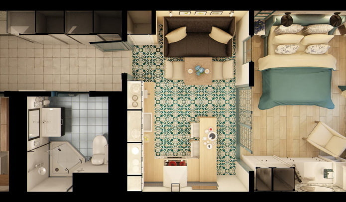 Diseño de estudios de 30 m²
