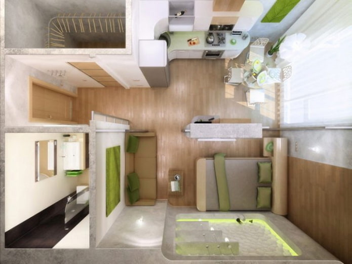 Diseño de estudio de 30 m²