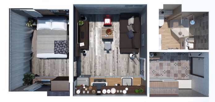 30 m². Diseño de estudios