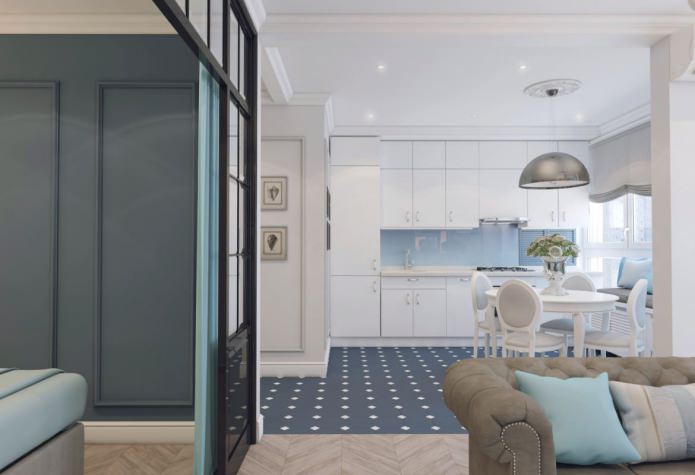 Proyecto de diseño de un apartamento de estilo neoclásico