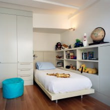 Interior de una habitación infantil pequeña: elección de color, estilo, decoración y muebles (70 fotos)-8