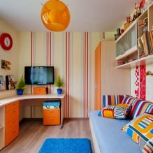 Interior de una habitación infantil pequeña: elección de color, estilo, decoración y muebles (70 fotos)-17