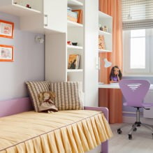 Interior de una habitación infantil pequeña: elección de color, estilo, decoración y muebles (70 fotos)-11