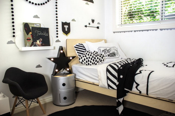 Habitación escandinava para un niño