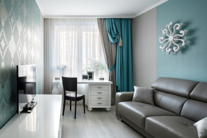 acabado de una sala de estar pequeña