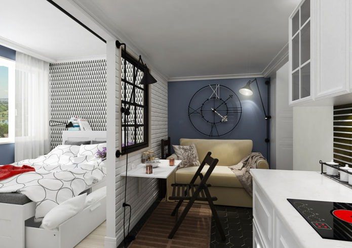 Diseño de pequeños estudios de 25 m².