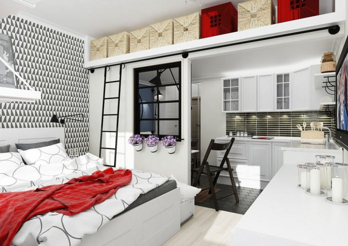 Diseño de un pequeño estudio de 25 m².