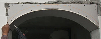 arco de placas de yeso