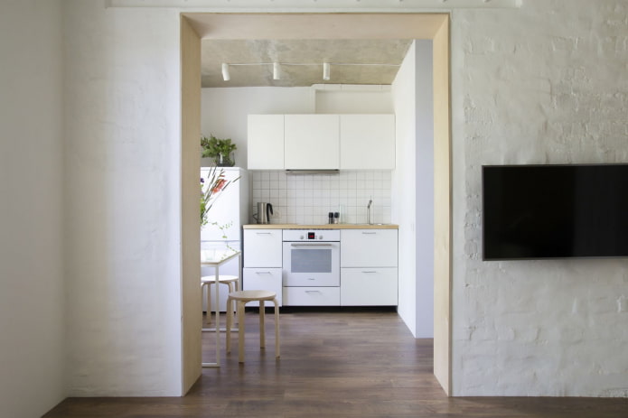 Cocina-salón y portal