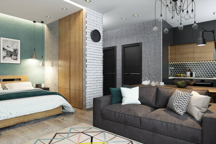 Nicho en el interior de estilo loft