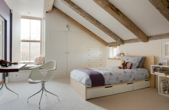 habitación infantil abuhardillada