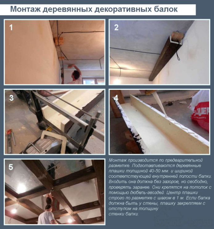Cómo fijar vigas falsas de madera al techo