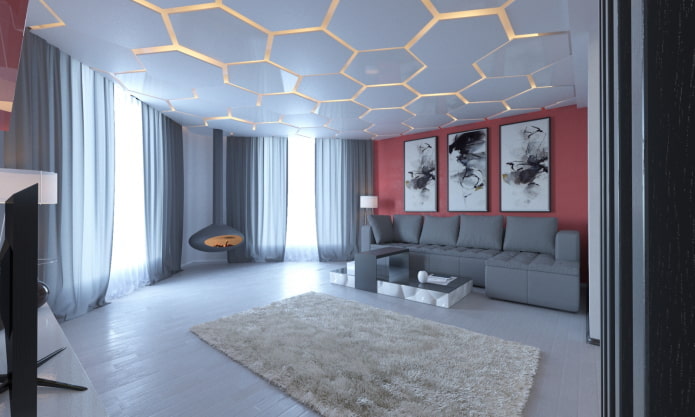 Diseño de techo inusual en el interior