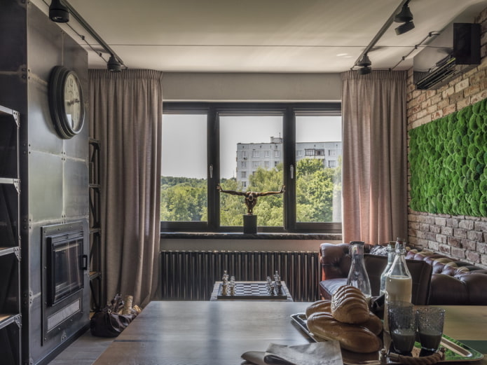 Cortinas de estilo loft