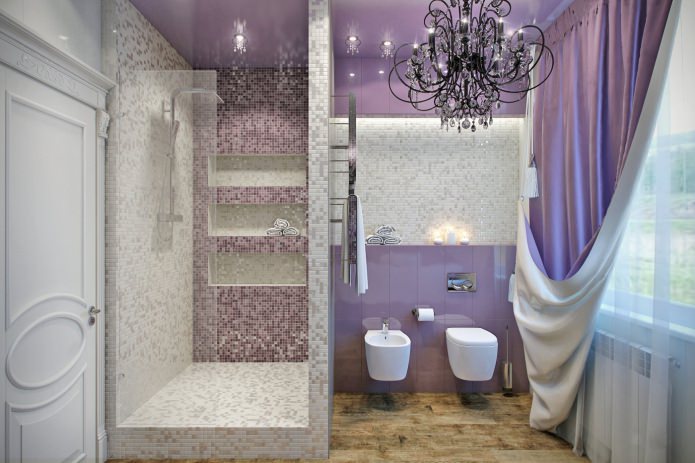 diseño interior de baño combinado