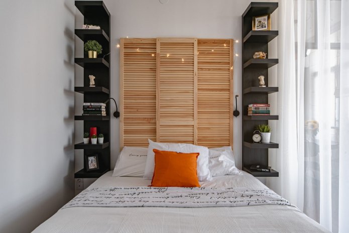 estanterías en el dormitorio