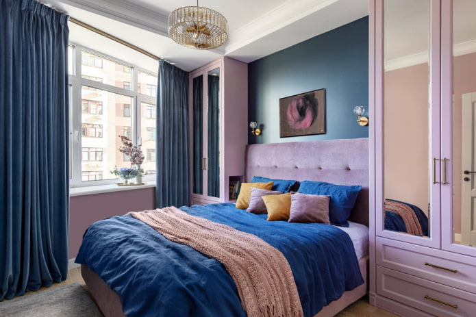 dormitorio en tonos rosas