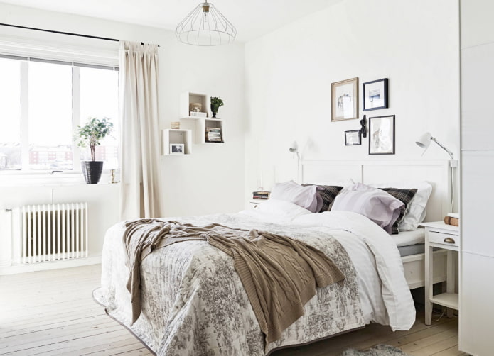 Dormitorio de estilo escandinavo